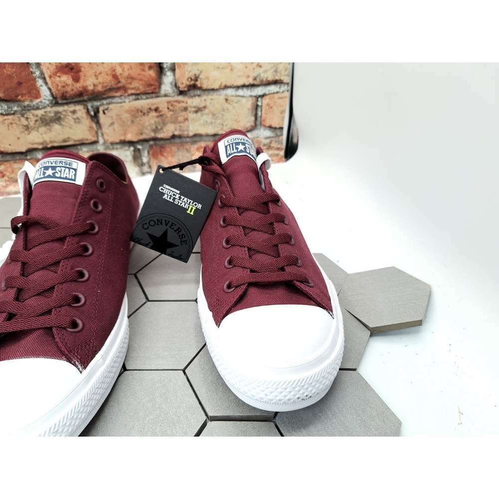 Converse All Star Chuck Taylor II Lunarlon Men's Sz 13 Wine White Sneakers Rare - Picture 4 of 11